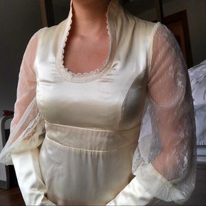 SOLD Gunne Sax Satin Dress